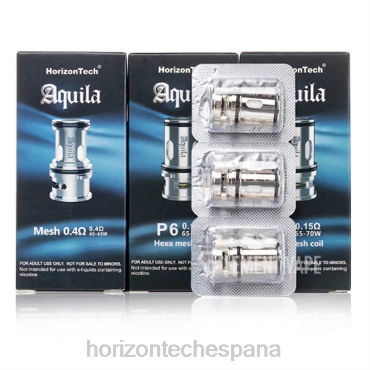 HorizonTech Aquila bobina (paquete de 3) p6 - 0,15 ohmios (paquete de 3) 240NH183 | Horizontech Vape EspaÃ±a