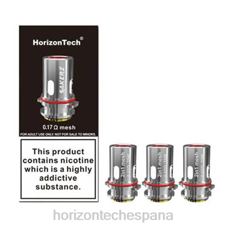 HorizonTech Sakerz bobinas (paquete de 3) Malla 2 en 1 de 0,17 ohmios (paquete de 3) 240NH6 | Horizon Tech Coils