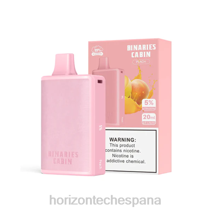HorizonTech Binaries Cabin desechable 20ml durazno 240NH64 | Horizon Tech Company