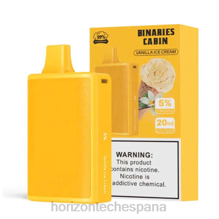 HorizonTech Binaries Cabin desechable 20ml helado de vainilla 240NH76 | Horizon Tech Coils
