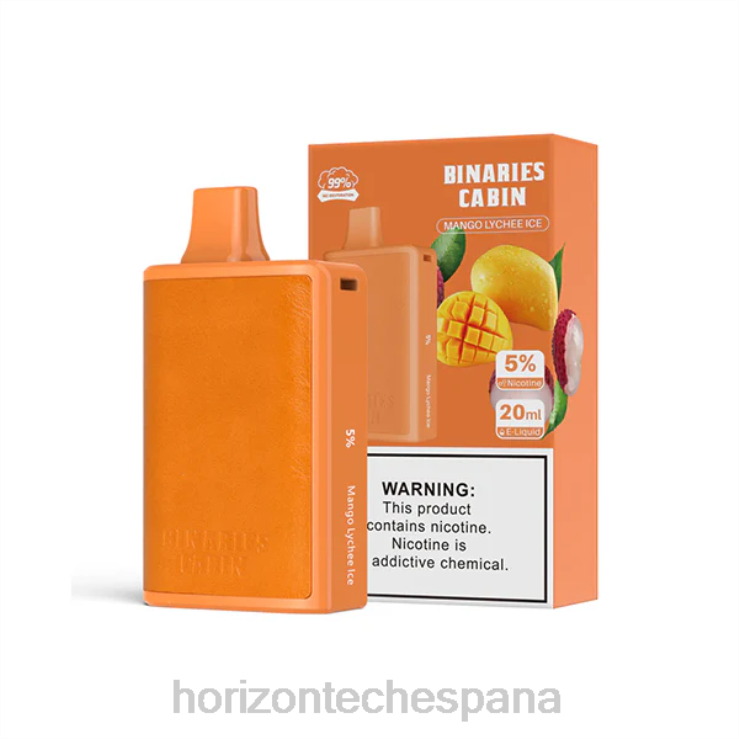 HorizonTech Binaries Cabin desechable 20ml hielo de lichi y mango 240NH62 | Horizontech Madrid
