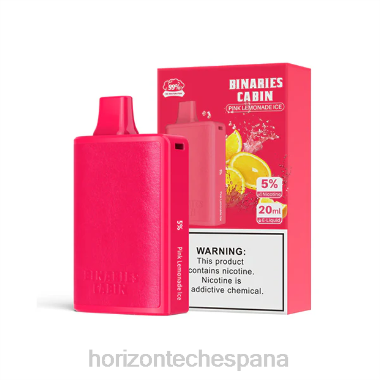 HorizonTech Binaries Cabin desechable 20ml hielo de limonada rosa 240NH67 | Horizon Tech Vape Tank