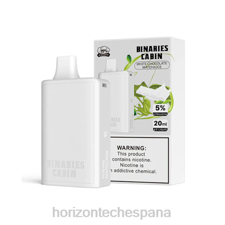 HorizonTech Binaries Cabin desechable 20ml hielo de matcha de chocolate blanco 240NH72 | Horizontech Madrid