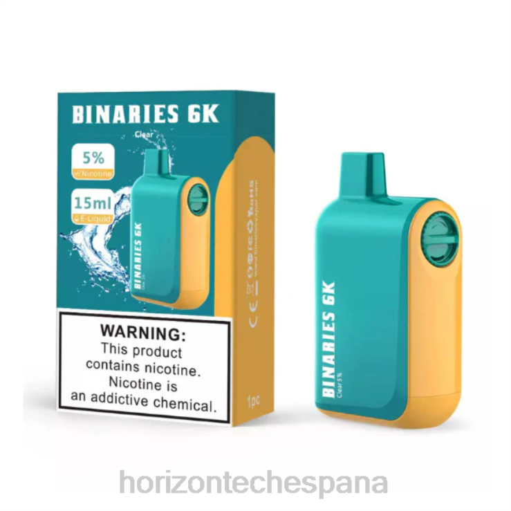 HorizonTech Binaries Cabin desechable 15ml claro 240NH47 | Horizon Tech Vape Tank