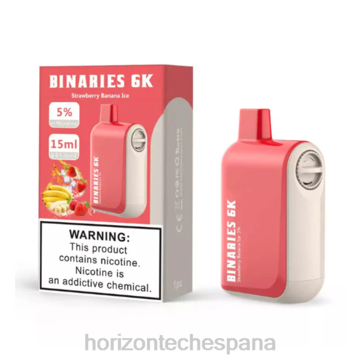HorizonTech Binaries Cabin desechable 15ml hielo de fresa y plátano 240NH51 | Horizontech EspaÃ±a