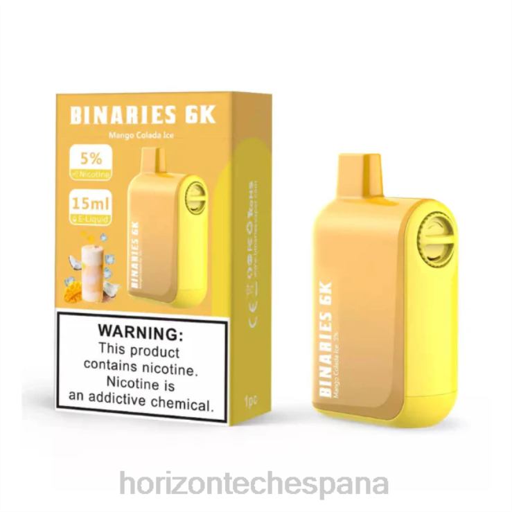 HorizonTech Binaries Cabin desechable 15ml hielo de mango colada 240NH49 | Horizontech Disposable Vape