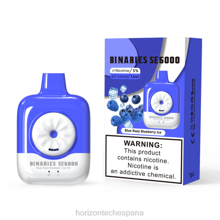 HorizonTech Binaries Cabin desechable se 12ml hielo de arándano azul razz 240NH141 | Horizontech EspaÃ±a