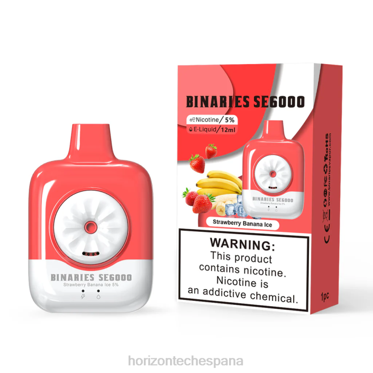HorizonTech Binaries Cabin desechable se 12ml hielo de fresa y plátano 240NH134 | Horizon Tech Company