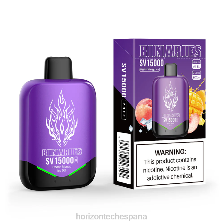 HorizonTech Binaries Cabin desechables hielo de mango durazno 240NH92 | Horizontech Madrid