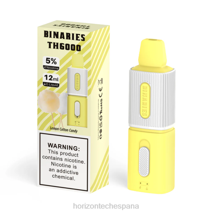 HorizonTech Binaries Cabin th6000 desechable 12ml algodon de azucar de limon 240NH100 | Horizon Tech Vape