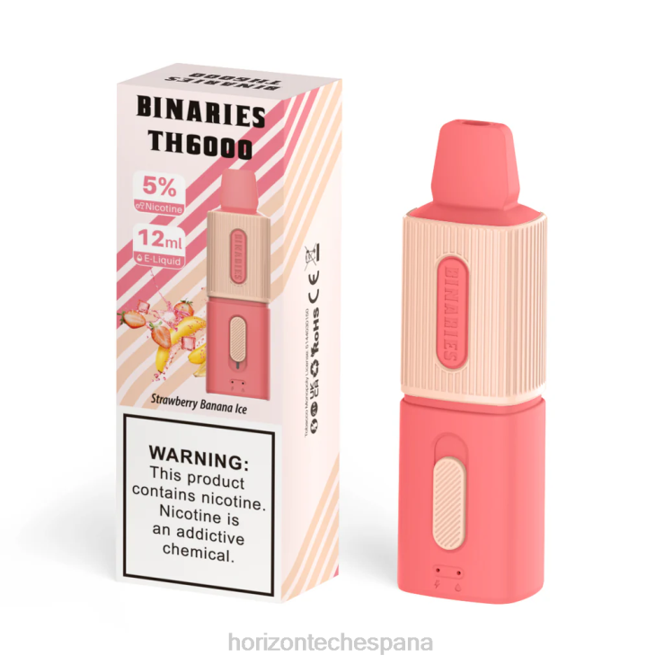HorizonTech Binaries Cabin th6000 desechable 12ml hielo de fresa y plátano 240NH98 | Horizontech Vape Kit