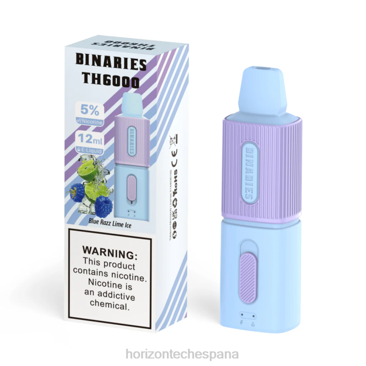 HorizonTech Binaries Cabin th6000 desechable 12ml hielo de lima azul razz 240NH106 | Horizon Tech Coils