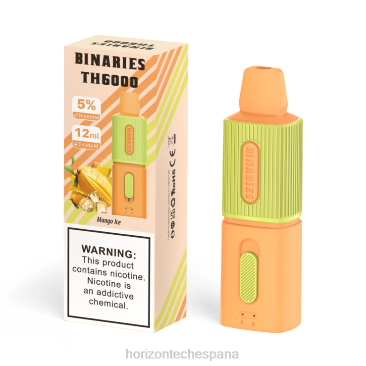 HorizonTech Binaries Cabin th6000 desechable 12ml hielo de mango 240NH99 | Horizontech Disposable Vape