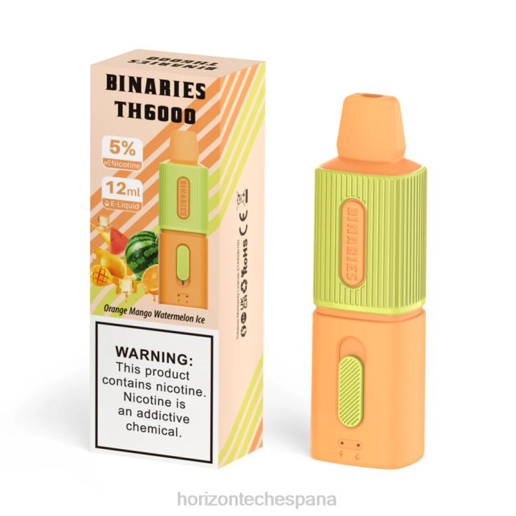 naranja, mango, sandía, hielo