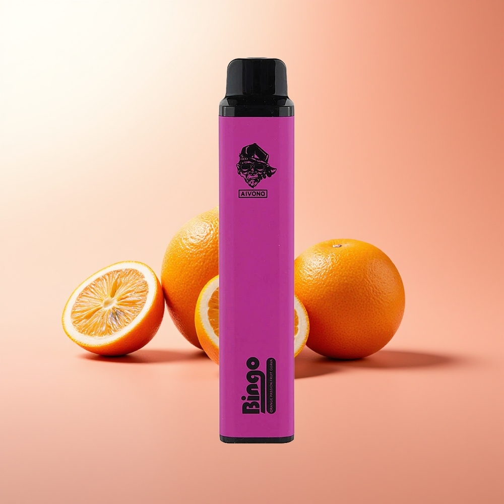 Aivono Aim Bingo 4000 Puffs Naranja Maracuyá Guayaba Compacta Recargable