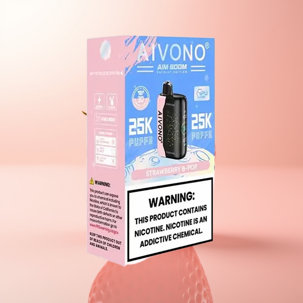 Aivono Aim Boom 25000 Puffs Fresa B Pop Sin Nicotina Tipo-C