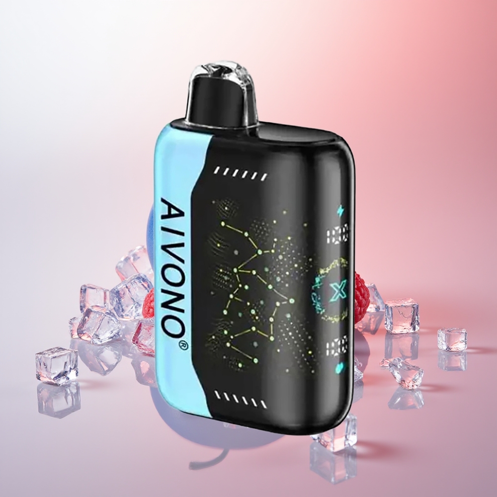 Aivono Aim Boom 25000 Puffs Helado de Frambuesa Azul con 0% Nicotina y Carga Tipo-C