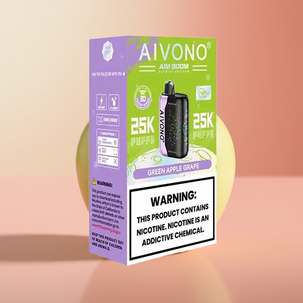 Aivono Aim Boom 25000 Puffs Manzana Verde Uva 28ml 650mAh