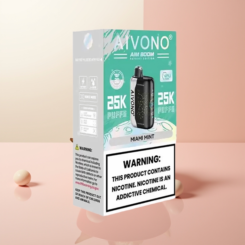Aivono Aim Boom 25000 Puffs Menta de Miami 650mAh Tipo-C