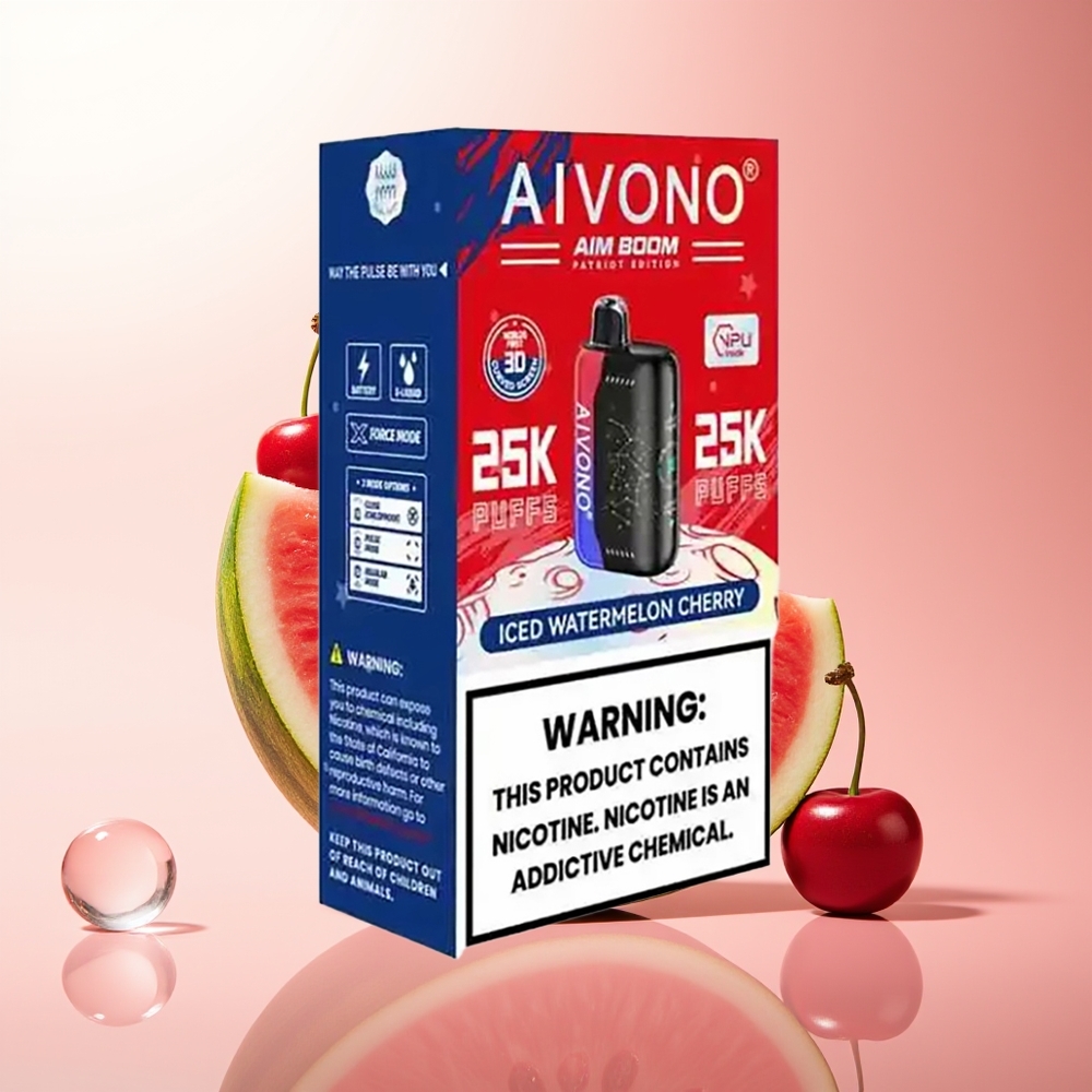 Aivono Aim Boom 25000 Puffs Sandía Cereza Helada Sin Nicotina Tipo-C