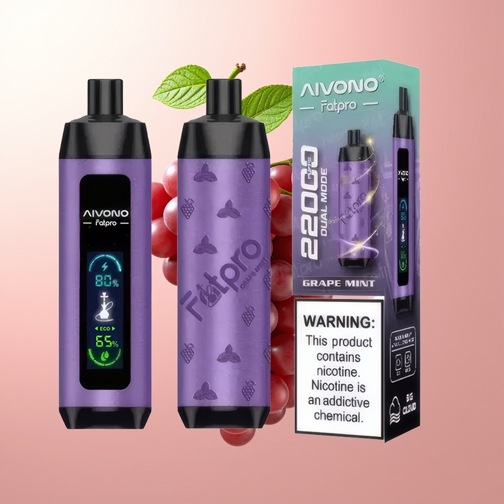Aivono Aim Fatpro 22000 Puffs Menta Uva 28ml 5% Nicotina