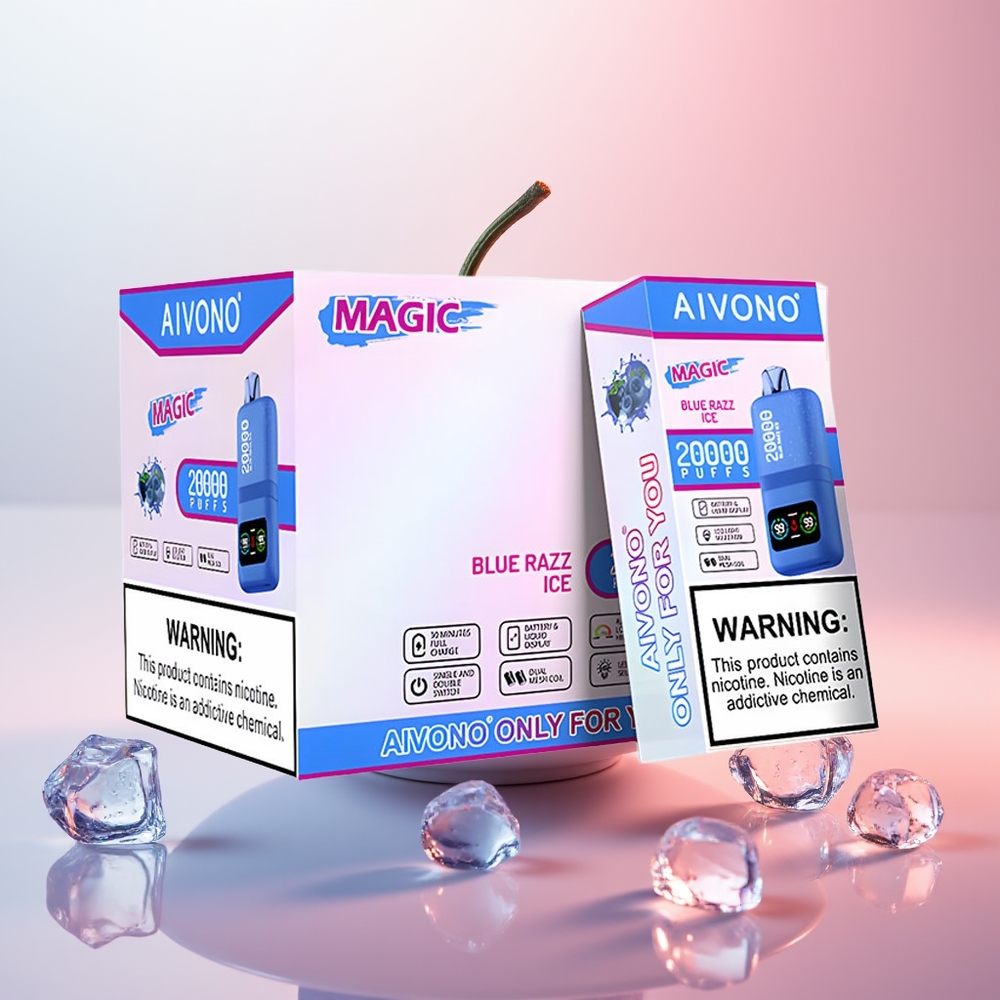 Aivono Aim Magic 20000 Puffs Helado Frambuesa Azul con Doble Malla y Pantalla LCD