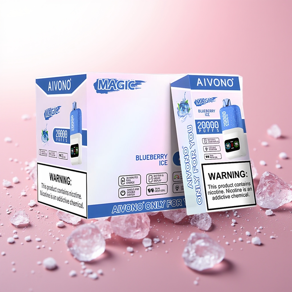 Aivono Aim Magic 20000 Puffs Helado de Arándano con Doble Malla y Pantalla LCD