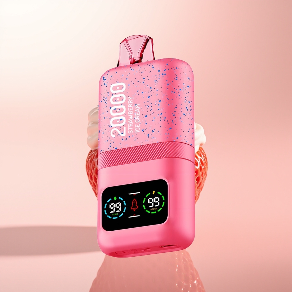 Aivono Aim Magic 20000 Puffs Helado de Fresa con Doble Malla y Pantalla LCD
