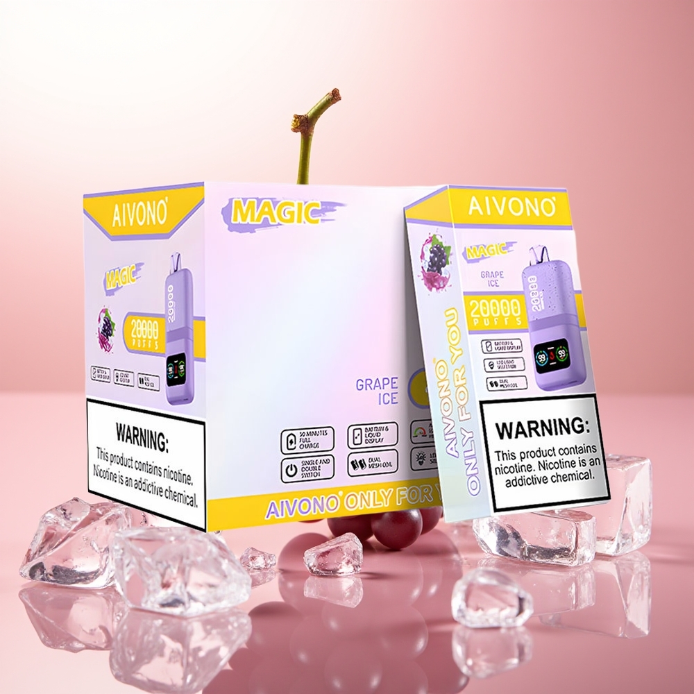 Aivono Aim Magic 20000 Puffs Helado de Uva con Doble Malla y Pantalla LCD