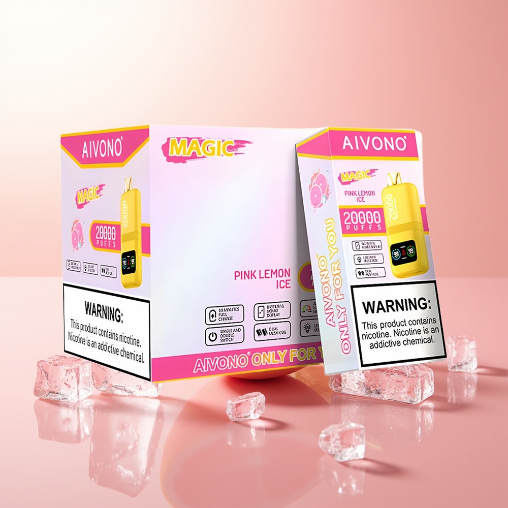 Aivono Aim Magic 20000 Puffs Limón Rosa Helado con Dual Malla y Tipo-C Recargable