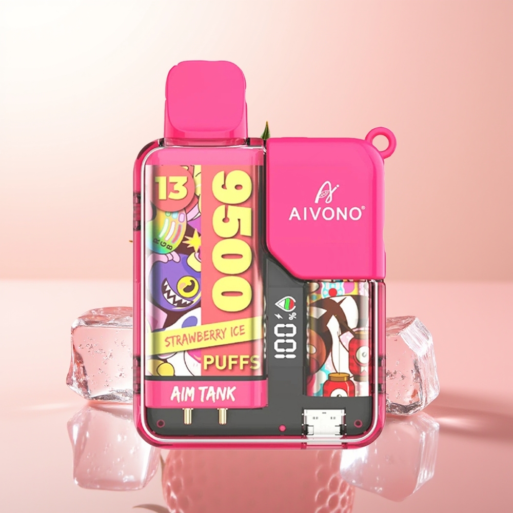 Aivono Aim Tank 9500 Puffs Helado de Fresa 18ml 650mAh