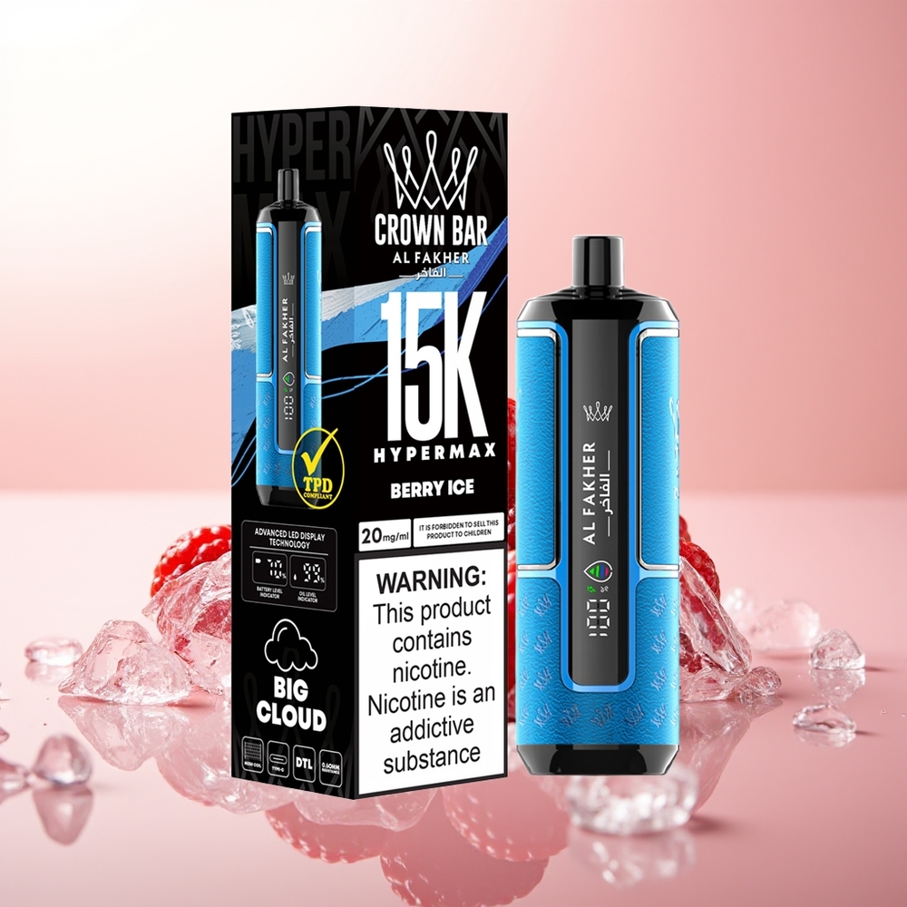 Al Fakher Crown Bar 15K Hypermax Helado de Bayas Compacto 600mAh
