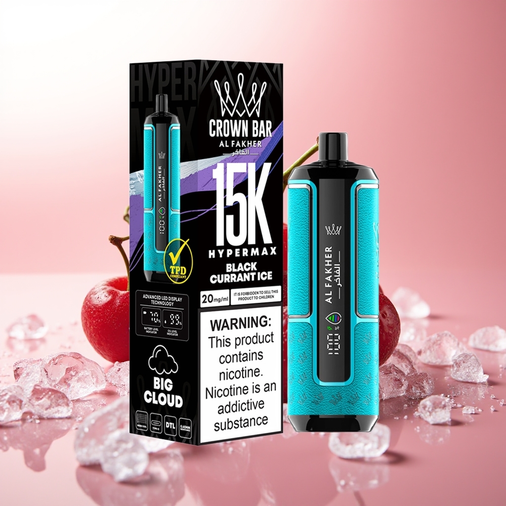 Al Fakher Crown Bar 15K Hypermax Helado de Grosella Negra 22ml 600mAh