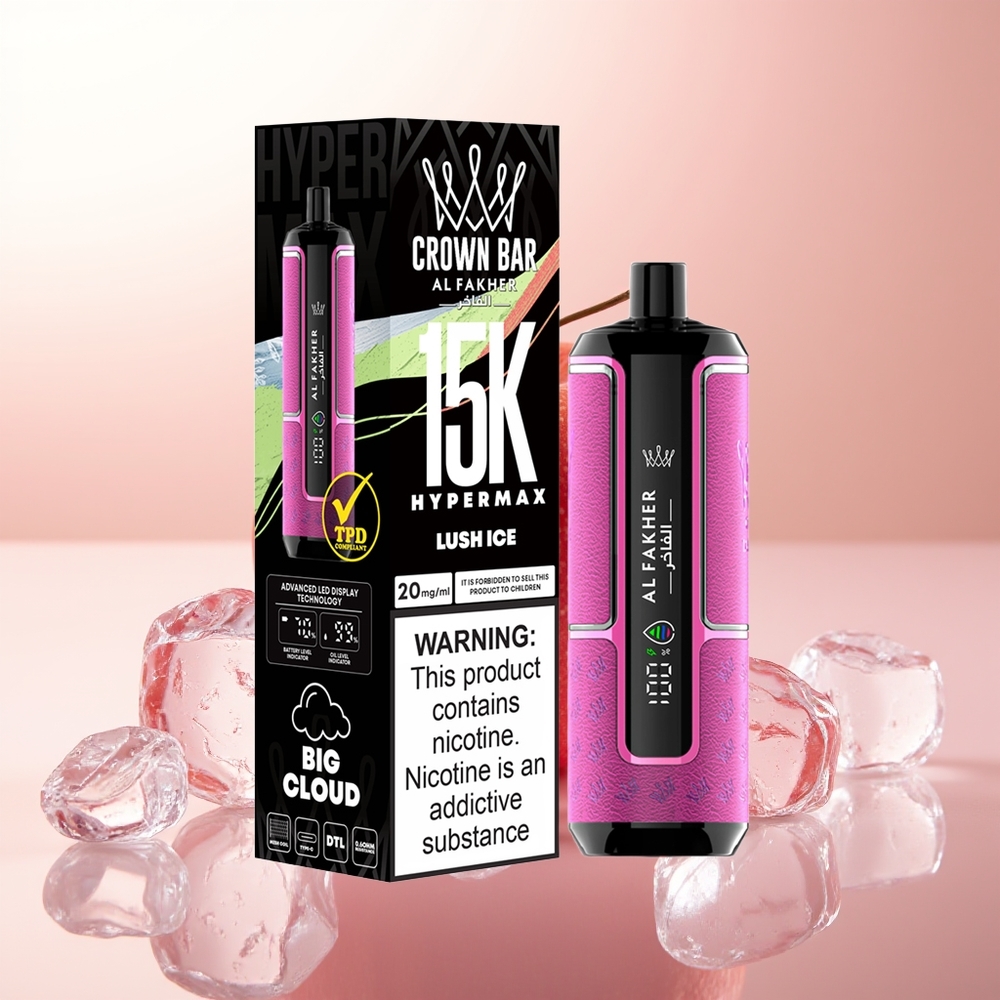 Al Fakher Crown Bar 15K Hypermax Hielo Lujoso 22ml 600mAh