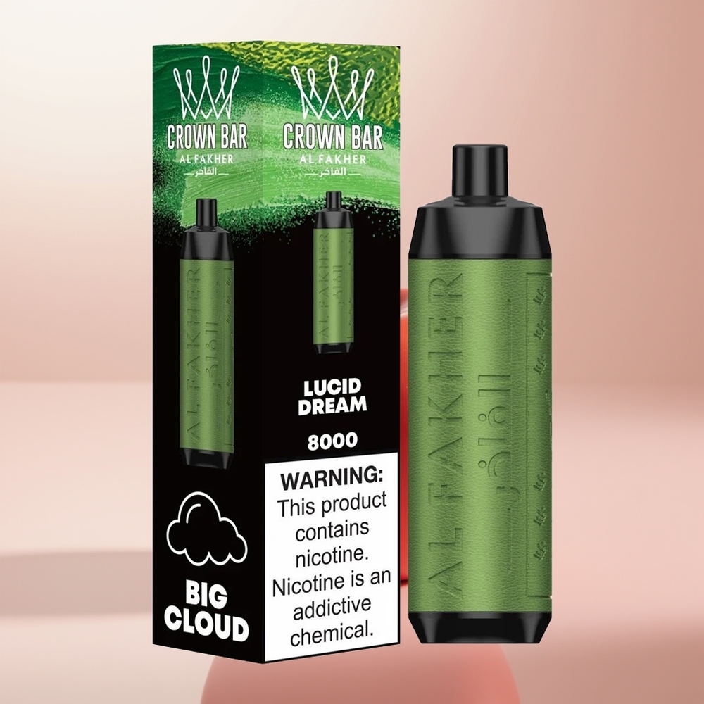 Al Fakher Crown Bar 8000 Crystal Sueño Lúcido Cristal con Batería 600mah y Capacidad 18ml