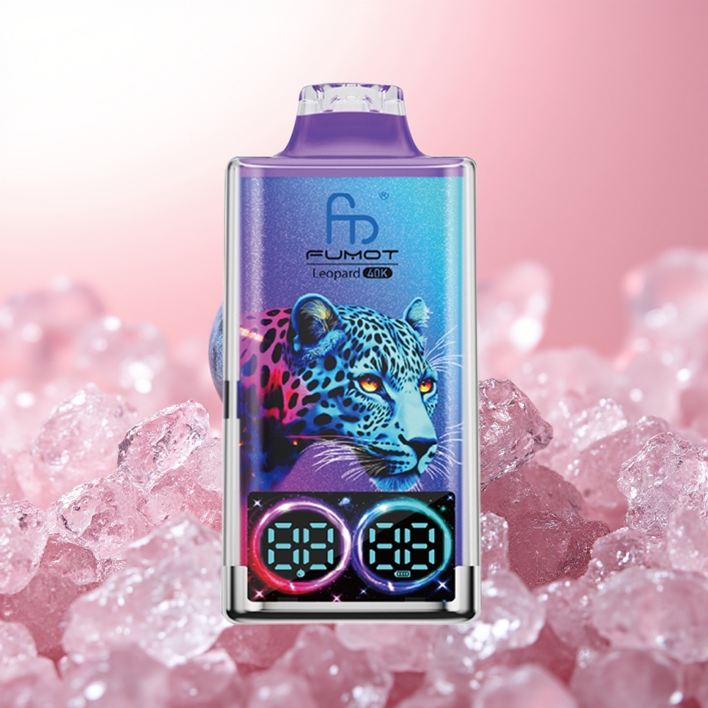 Fumot Leopard 40K Puffs Arándano en Hielo con Dual Mesh y Tipo-C