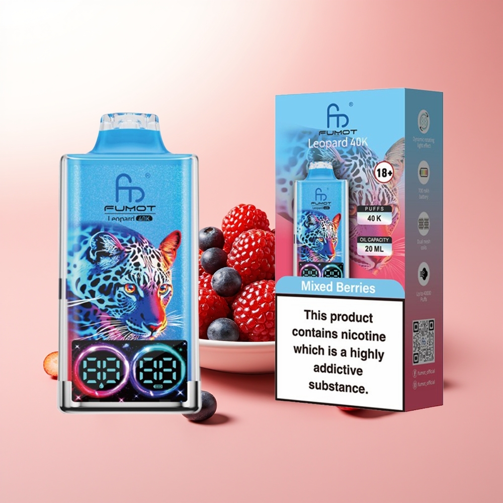 Fumot Leopard 40K Puffs Bayas Mixtas Dual Mesh 5% Nic