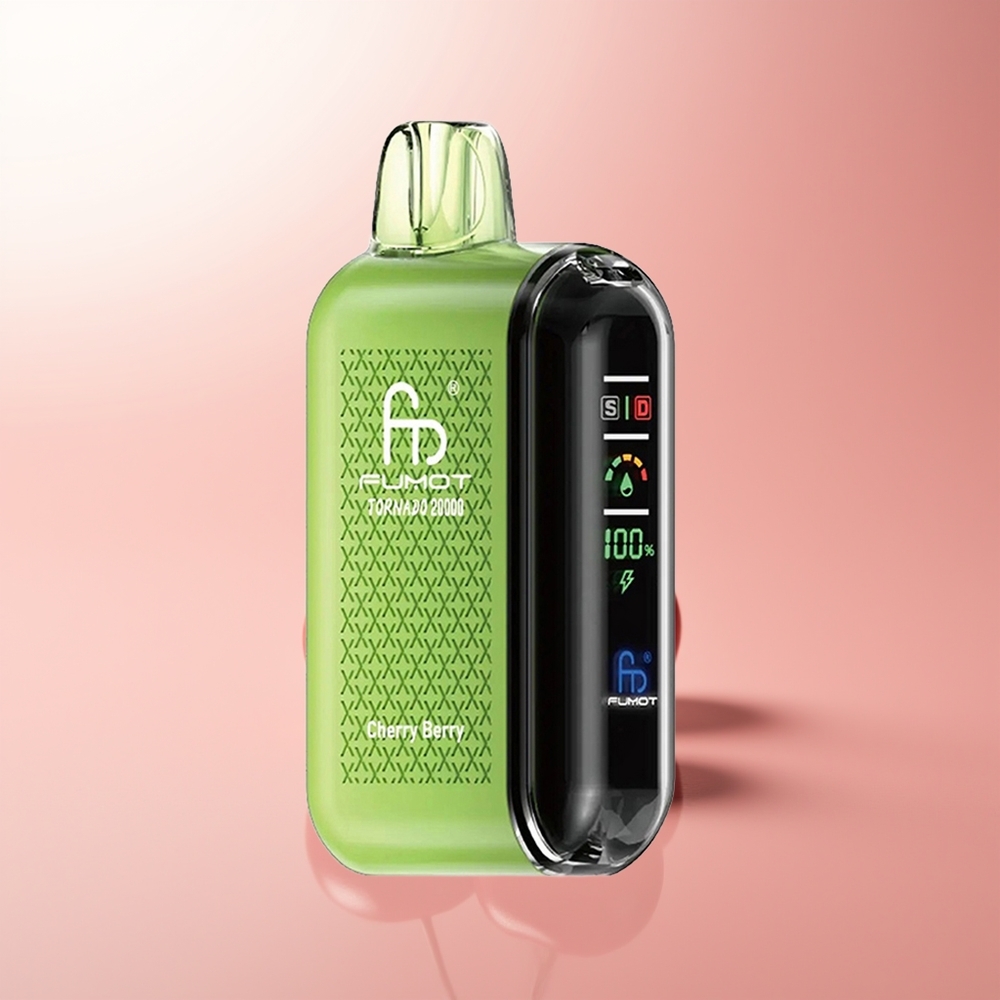 Fumot Tornado 20000 Puffs Cereza Baya Dual Motor Inteligente