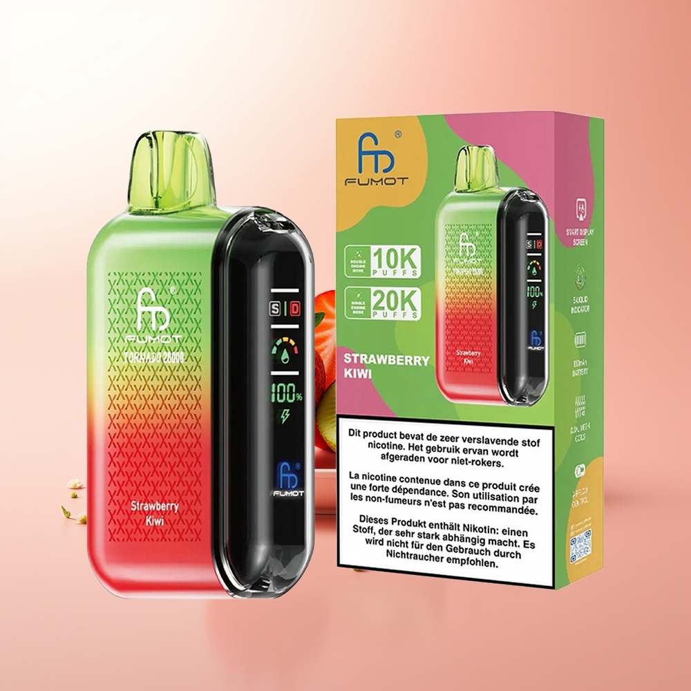 Fumot Tornado 20000 Puffs Fresa Kiwi Doble Malla 20ml