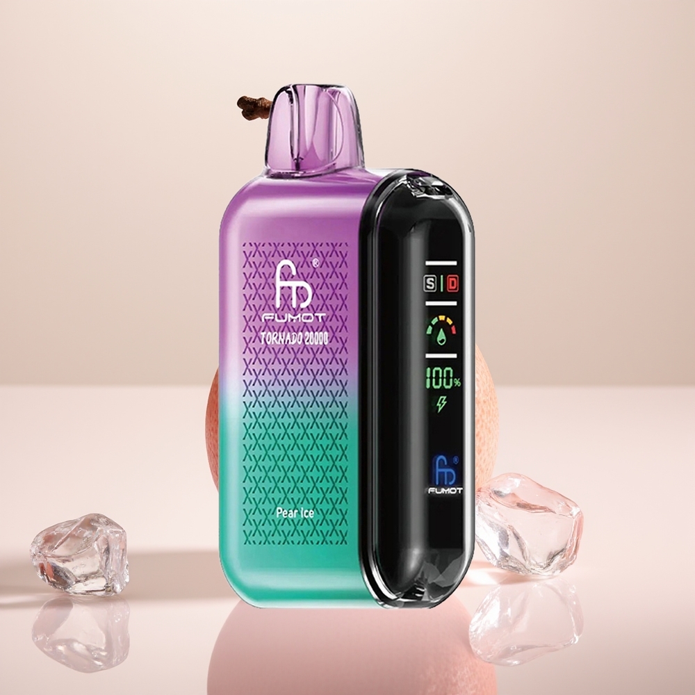 Fumot Tornado 20000 Puffs Pera Hielo Doble Malla Pantalla Inteligente