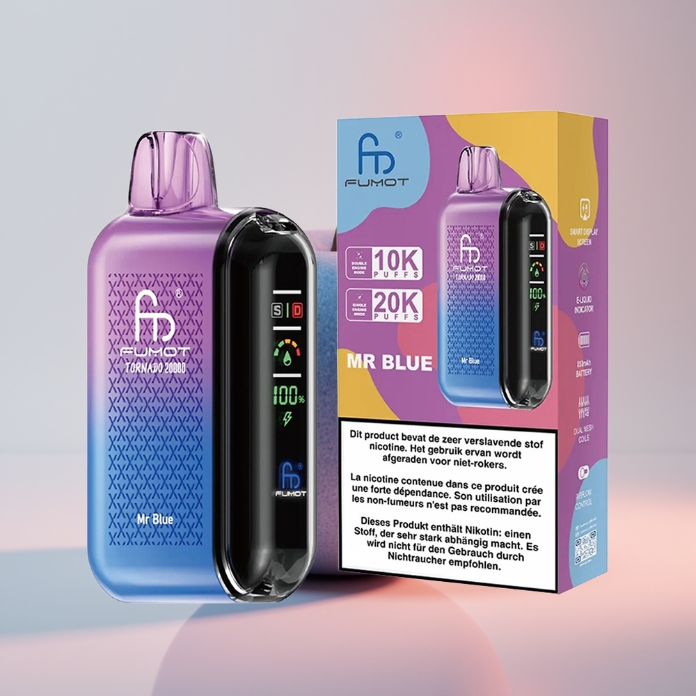 Fumot Tornado 20000 Puffs Señor Azul Dual Malla 20ml