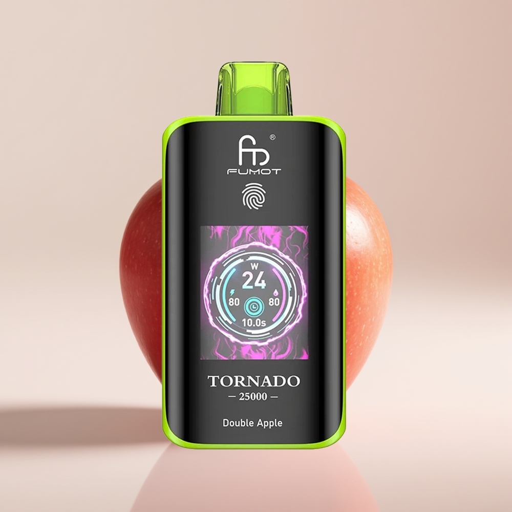 Fumot Tornado 25000 Puffs Doble Manzana HD 700mAh Recargable