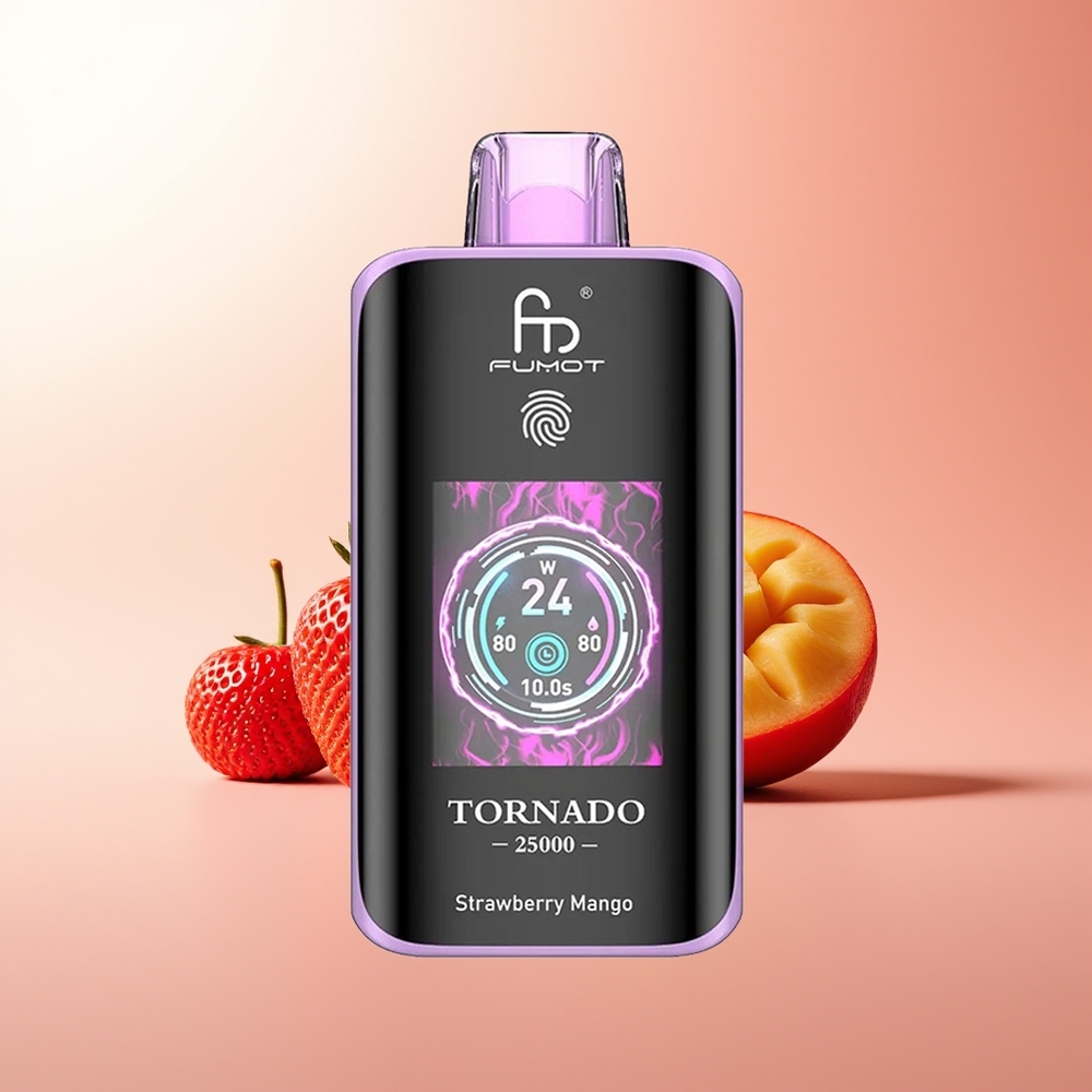 Fumot Tornado 25000 Puffs Fresa Mango HD Recargable