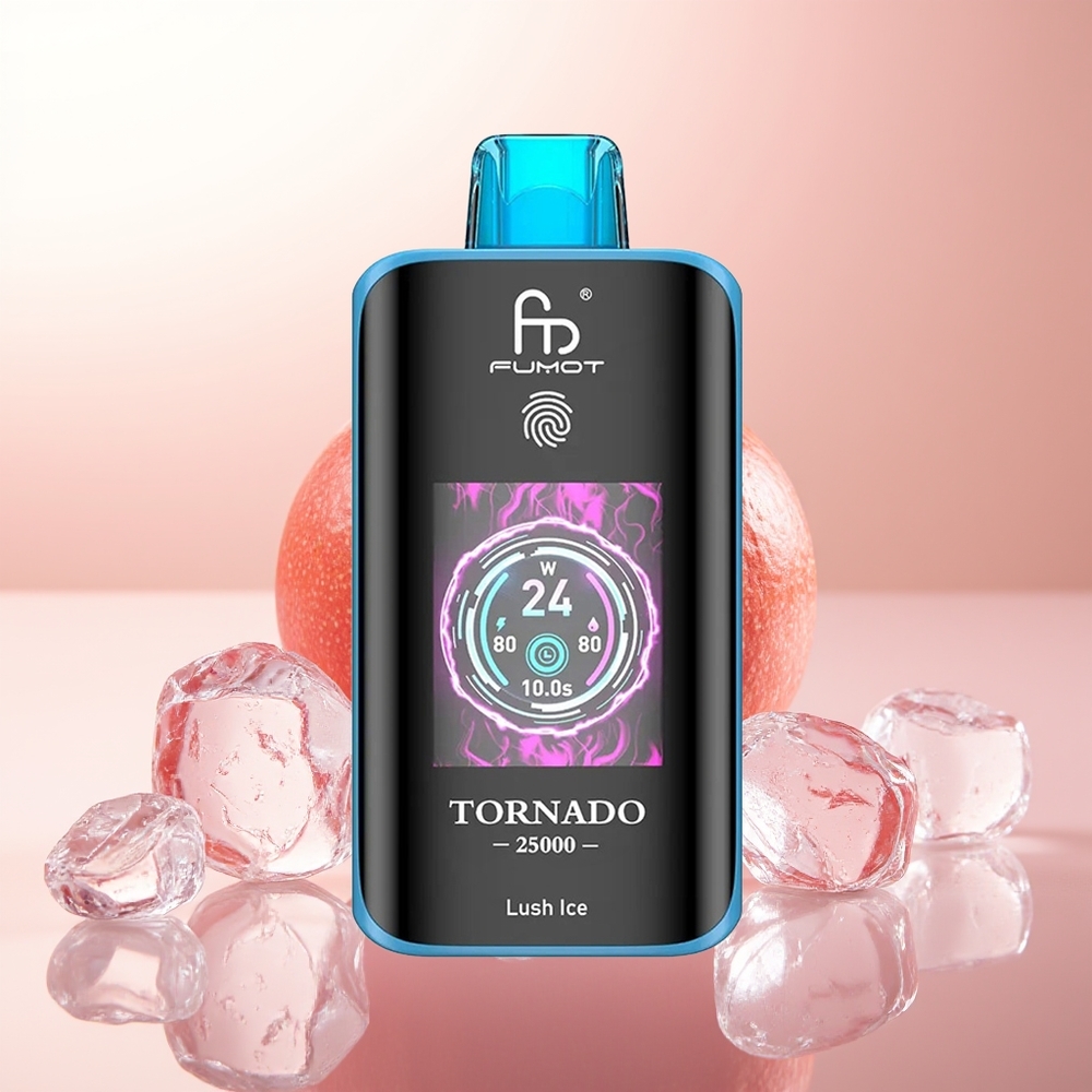 Fumot Tornado 25000 Puffs Hielo Lujoso con Pantalla HD y Batería Recargable 700mAh