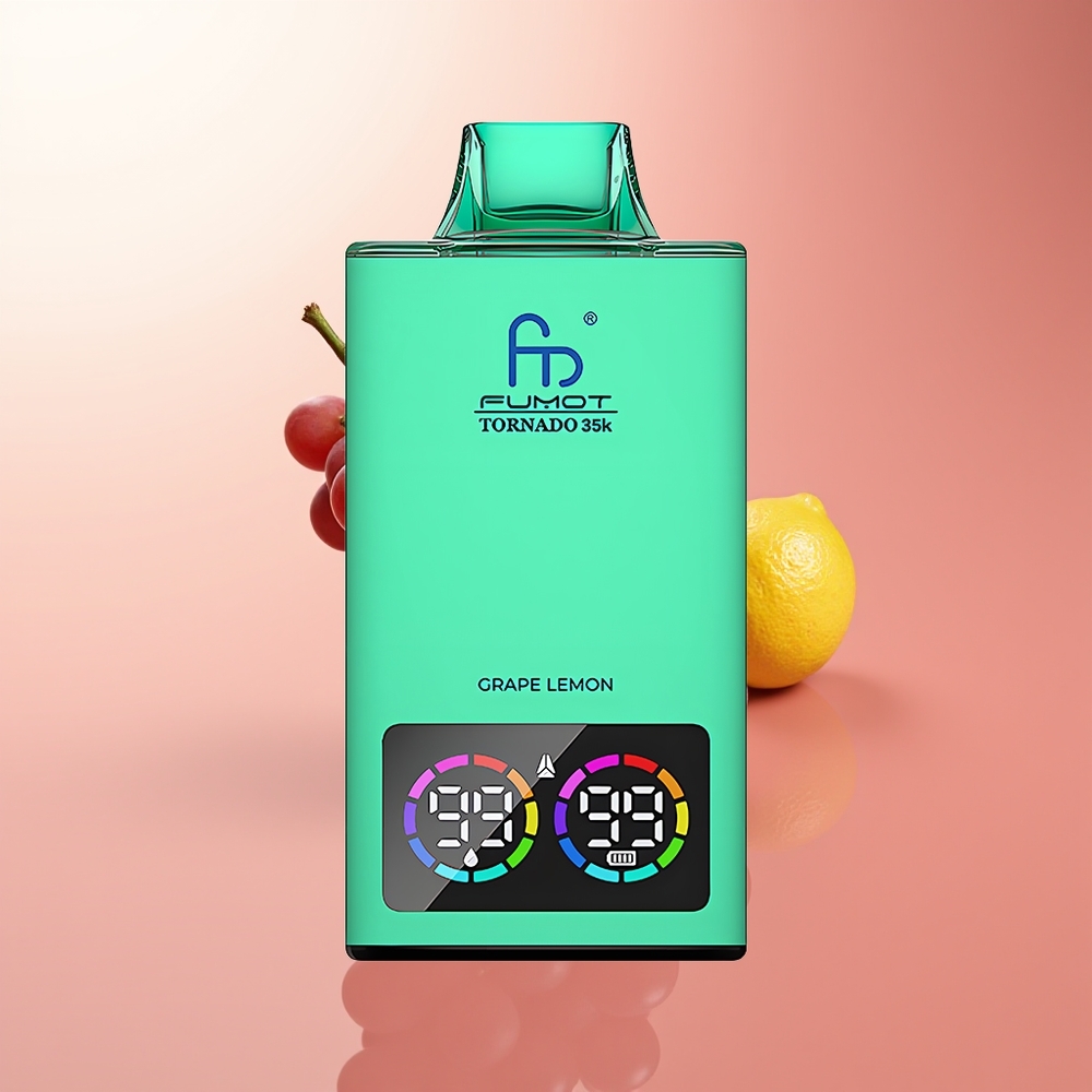 Fumot Tornado 35000 Puffs Limón Uva Doble Malla RGB