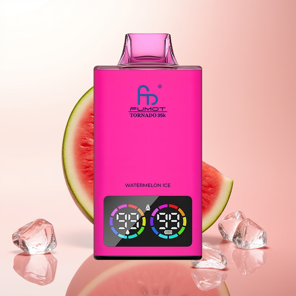 Fumot Tornado 35000 Puffs Sandía Hielo con Doble Malla y Luz RGB Variable