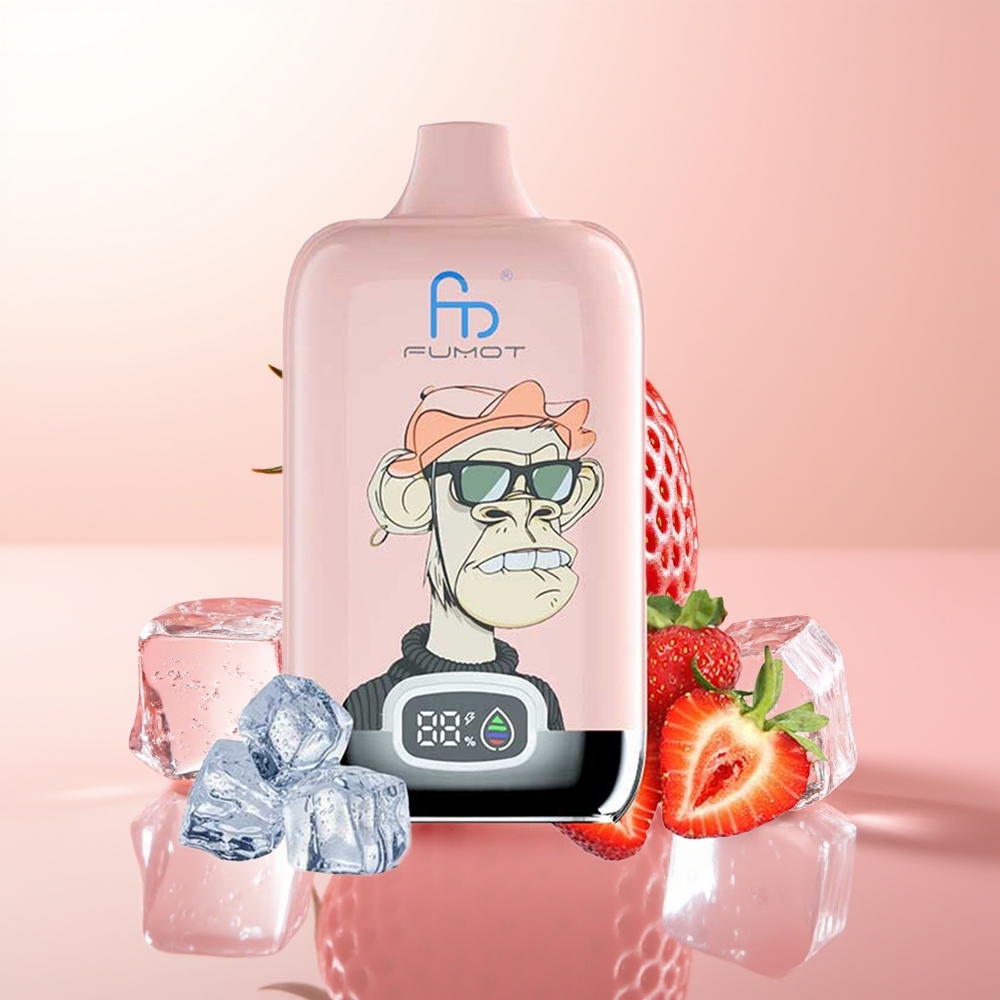 Fumot Tornado Digital Box 12000 Puffs Helado de Fresa Mesh Tipo-C