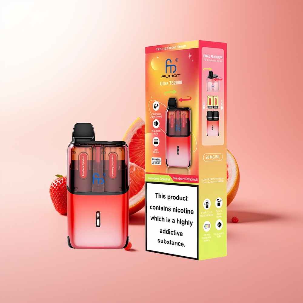 Fumot Ultra T32000 Puffs Fresa Pomelo Rosa - Fresa Pitahaya con Carga Rápida y Resistencia Avanzada