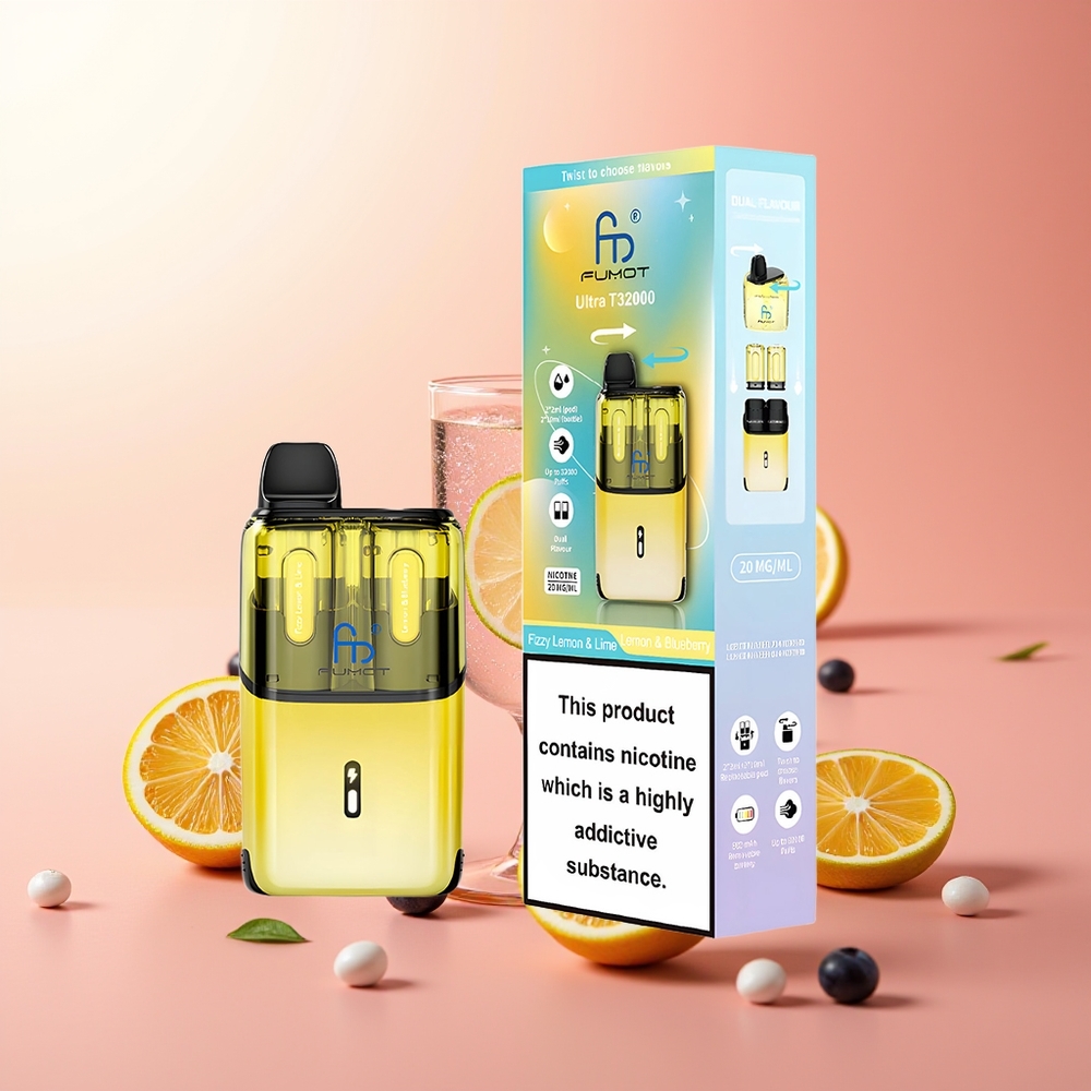 Fumot Ultra T32000 Puffs Limón Azul Eléctrico & Lima con Carga Rápida y 24ml