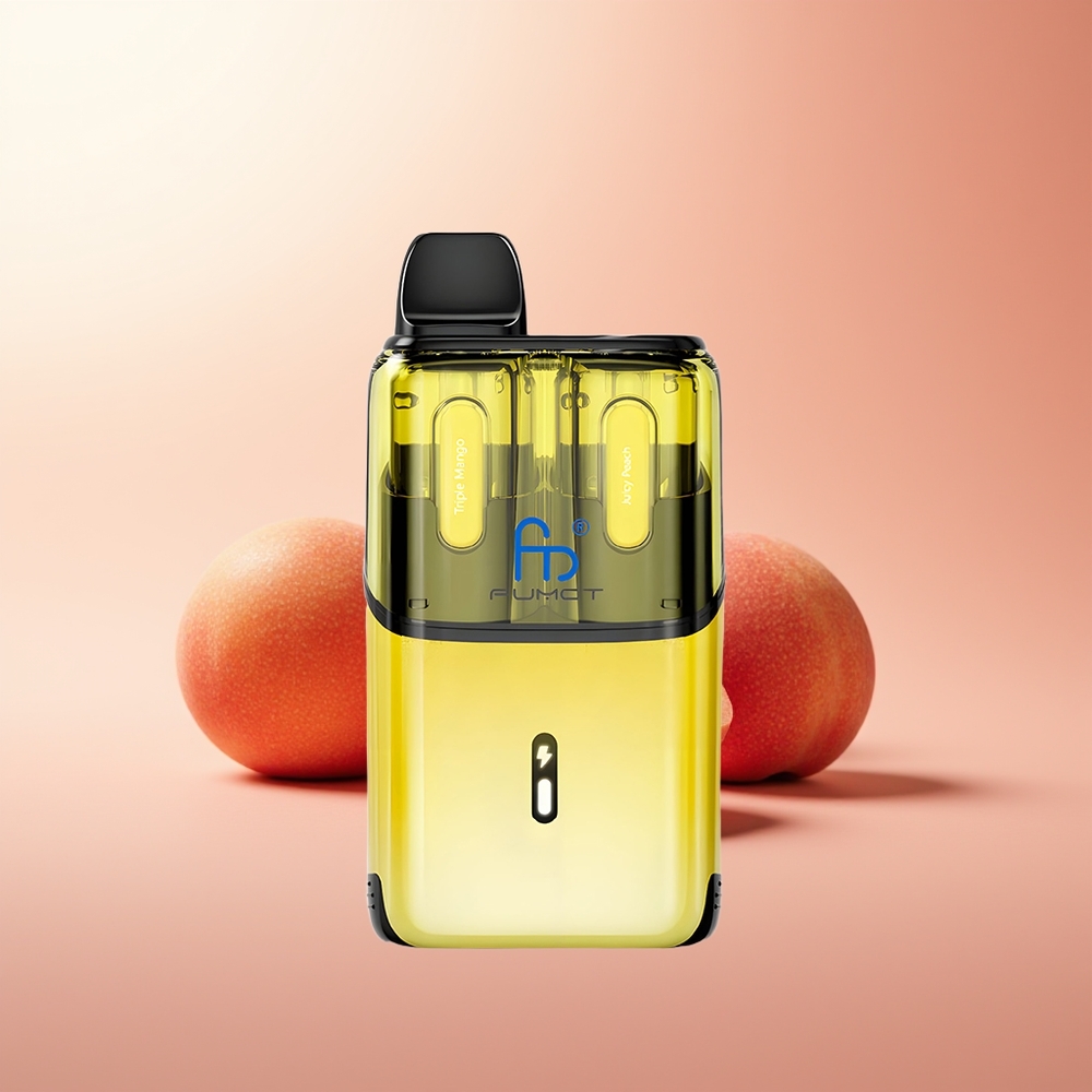 Fumot Ultra T32000 Puffs Triple Mango - Melocotón Jugoso con 24ml y Carga Rápida Tipo-C